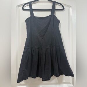 Forever 21 Black denim overall dress